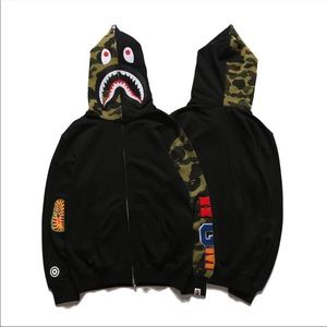 Black And Green Bape Hoodie